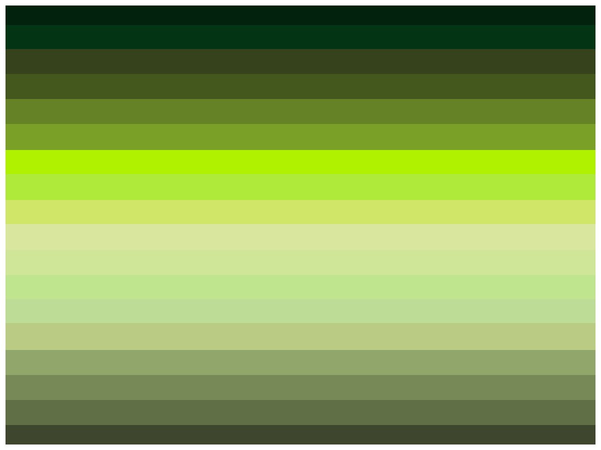 wedding color palette with green