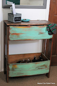 Upcycled Drawer Work Station