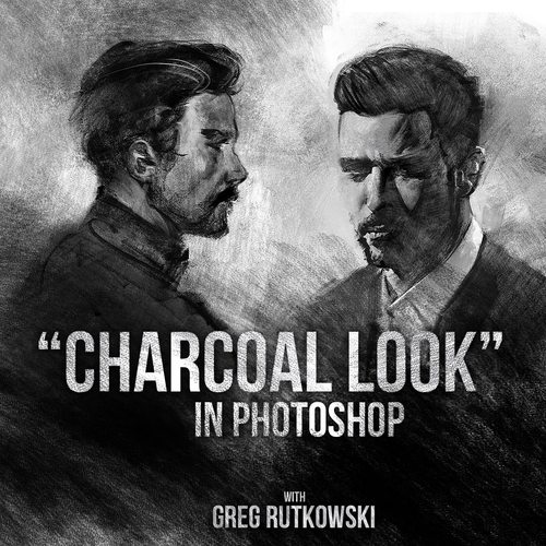 Charcoal Look in photoshop – Greg Rutkowski