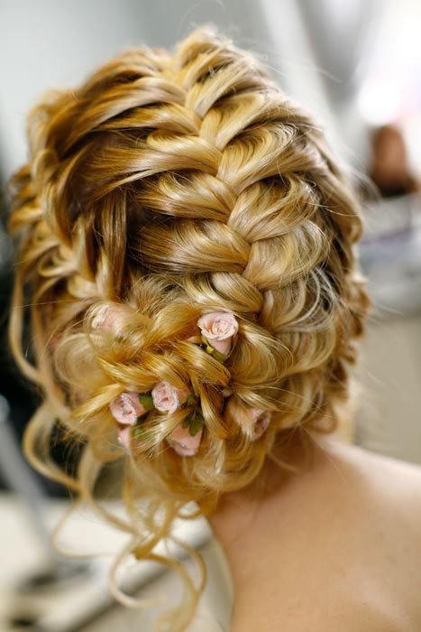 types of vine flowers Wedding Hair Braid Updo | 467 x 700