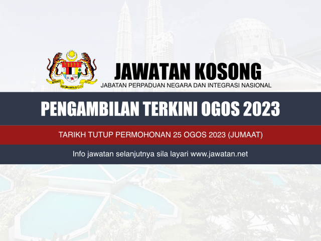 Jawatan Kosong JPNIN Ogos 2023