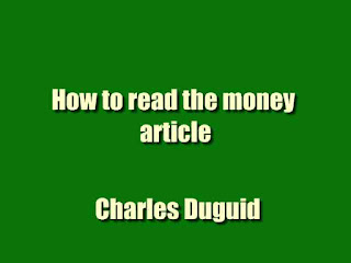 How to read the money article