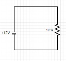 12 V and 10 ω resistor