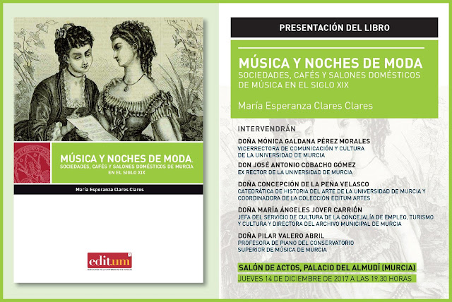 Presentación del libro: "Música y noches de moda", de María Esperanza Clares.