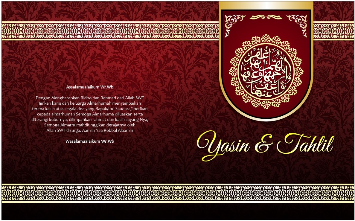 Download Gratis Cover  Buku  Yasin  Merah Design Corel