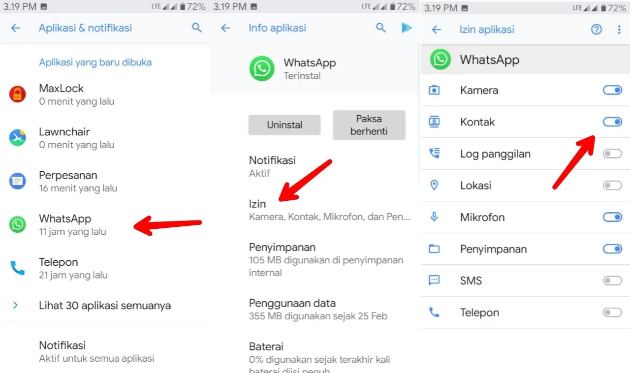 Mengatasi Nama Kontak WhatsApp Tidak Muncul Di HP Android