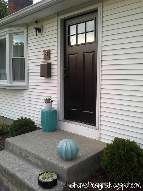 Front door makeover Lilly's Home Designs Modern Masters Black Elegant