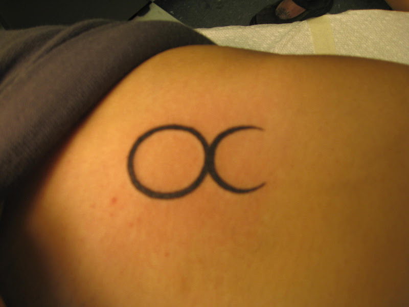 The finished tattoo. It is a symbol of Coadster's astrological sign  title=