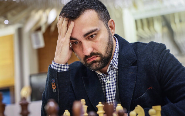 Igor Kovalenko joue au Championnat du monde par équipes 2022 à Jérusalem - Photo © Mark Livshitz pour la Fédération internationale des échecs