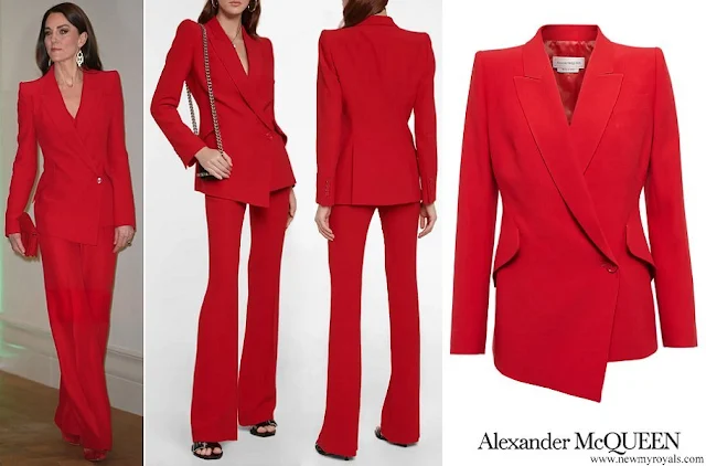 The Princess of Wales wore Alexander McQueen suit Asymmetric blazer