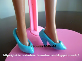Scarpins Azuis de Biscuit Para Bonecas Barbie Criados Por Pecunia MillioM