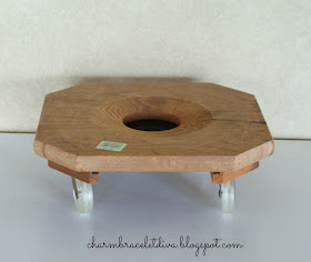 rolling wooden plant stand