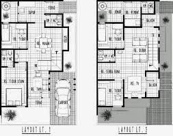 Denah Rumah Hook Dua Lantai