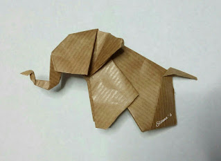 elefante asiático papiroflexia