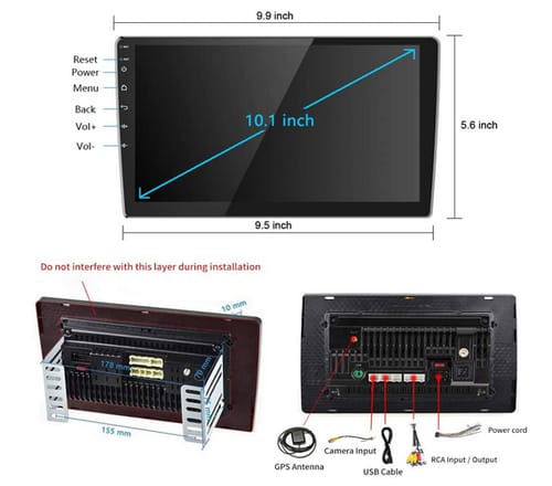 Hikity Touchscreen Radio System Built in GPS Navigation