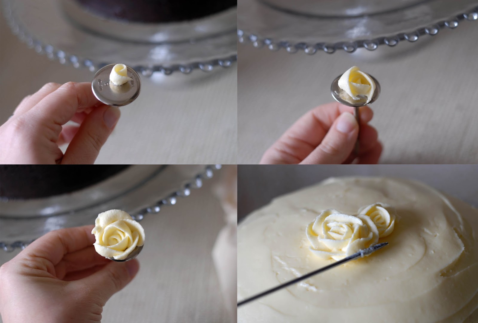 a roses how to make for cake.jpg make icing stick roses on buttercream to  how