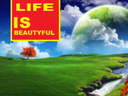 Kata mutiara "Life is so beautiful" untuk Board Chast 