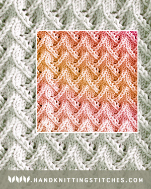 Hand Knitting Stitches - Zig Zag Lace Pattern #knitlace #lacepatterns