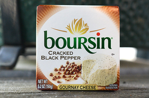 Cracked Black Pepper Boursin Cheese is fantastic on steaks, potatoes, and burgers.