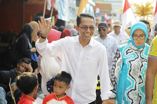 Amsakar Hadiri Karnaval Budaya Nusantara dan Pelepasan Lomba Speedboat di Kecamatan Belakangpadang