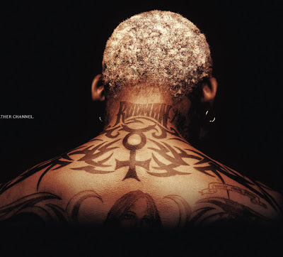 Dennis Rodman Neck Cross Tattoos