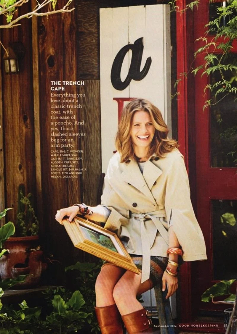 Stana Katic poses for Good Housekeeping Magazine September 2014