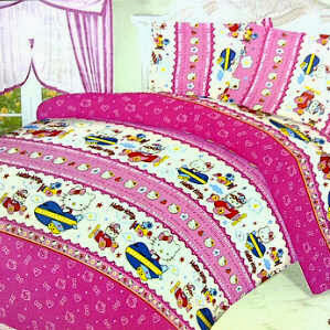 Jual Sprei Bedcover Hello Kitty Murah Grosir Ecer Pink Putih Hello Kitty Pesawat