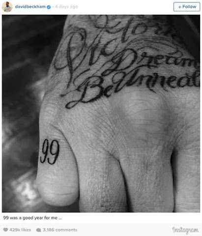 David Beckham’s New Tattoos for his Beautiful Lady