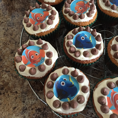 Gluten Free Finding Nemo Choc Chip Cupcakes