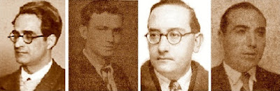 Los ajedrecistas Sunyer, A. Grau, Dr. Vallvé y Cunillera