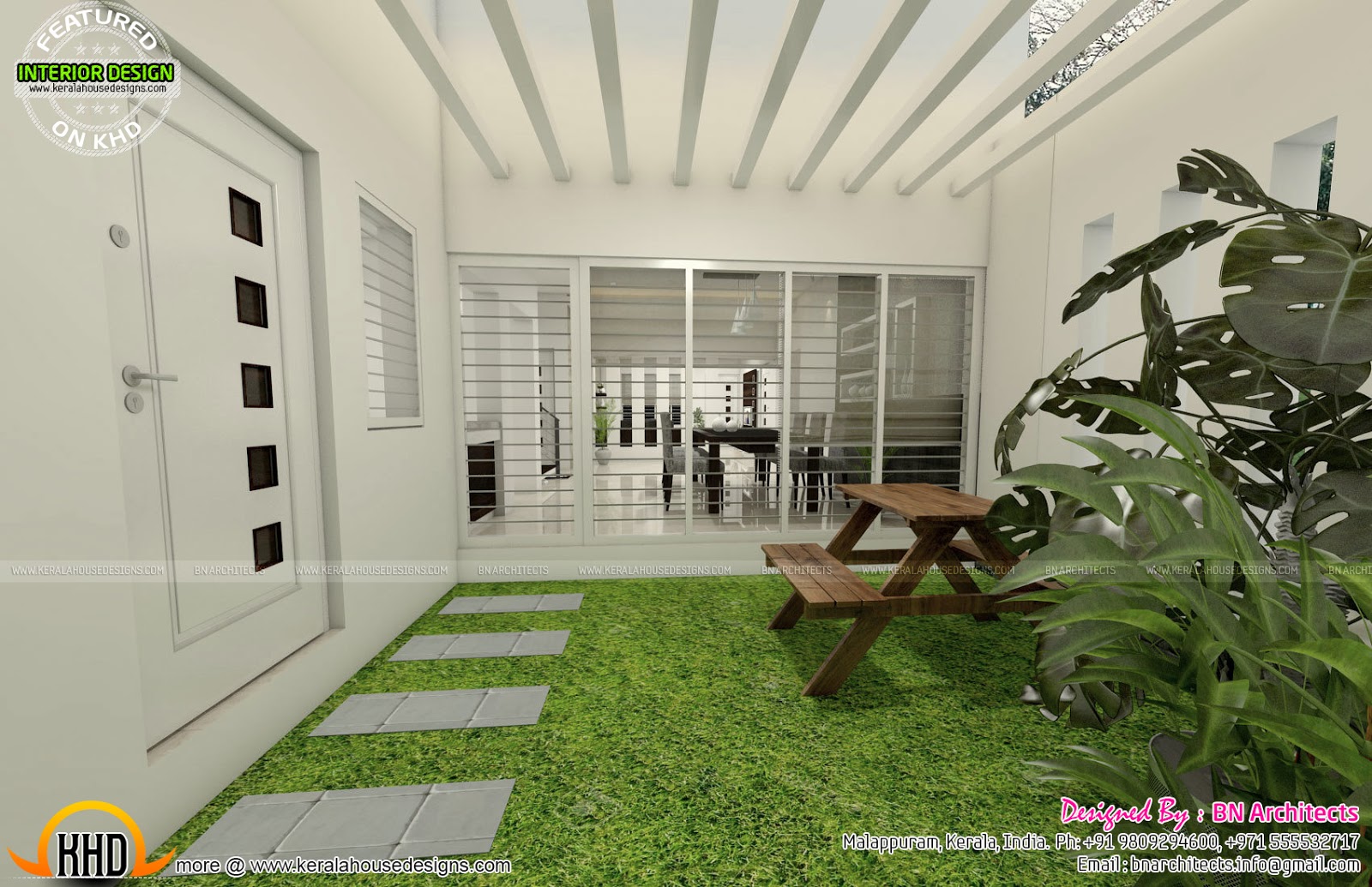 All in one House elevation floor plan and interiors 