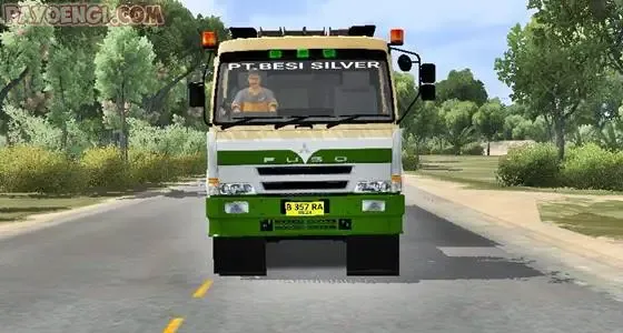 mod fuso tg trailer muatan besi