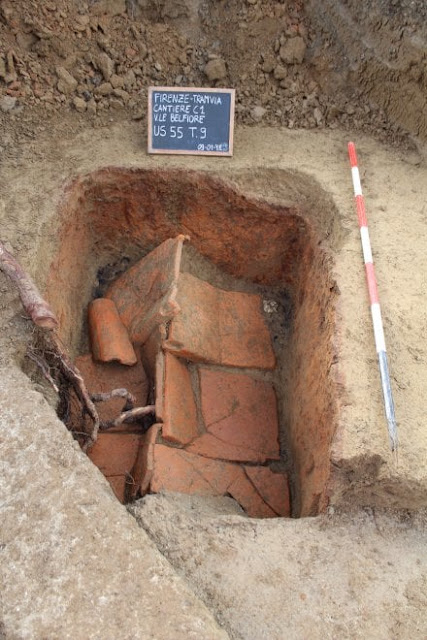 Roman necropolis emerges from the excavations of Florence tramway