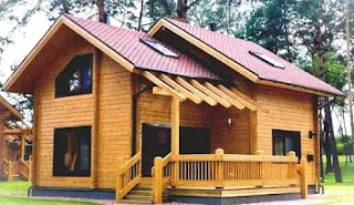 Rumah Kayu Desain Klasik Sederhana