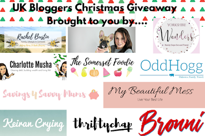 A collage of logos featuring bloggers taking part in the giveaway