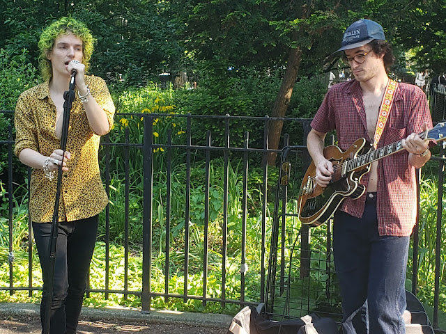 The Variants are normally a quartet, but performed as a duo in Tompkins Square Park on May 29