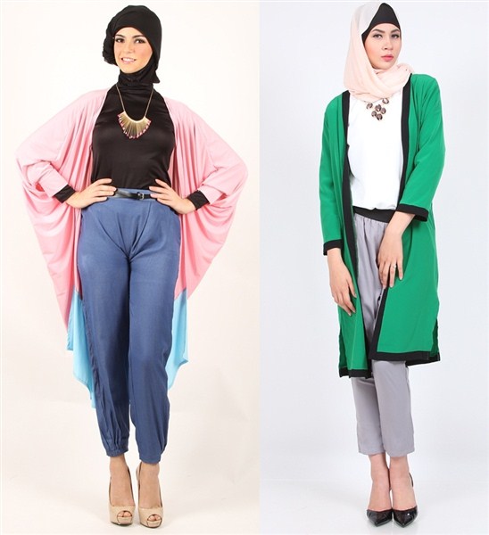 Trend model cardigan panjang untuk hijabers terbaru 21 Cardigan Panjang Wanita Muslimah Model Terbaru 2017/2018