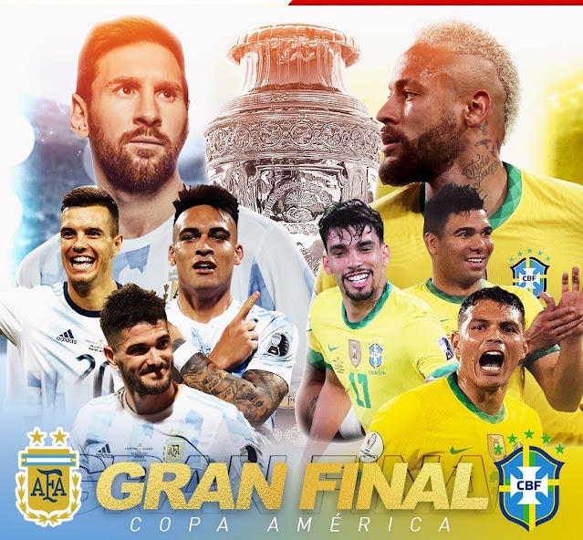 FÚTBOL: Quien ganará la final de Copa América Brasil o Argentina.