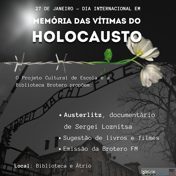 Cartaz - Atividades de Comemoração do Dia Internacional em Memória das Vítimas do Holocausto