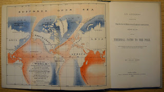 A fold-out map in black, red, blue, attached to the title page for the "Address."