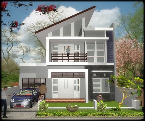 Contoh model desain rumah minimalis 2 lantai