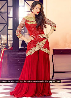 Pink Pure Cotton Palazzo Suits / Red Malaika Arora Khan Palazzo Suits
