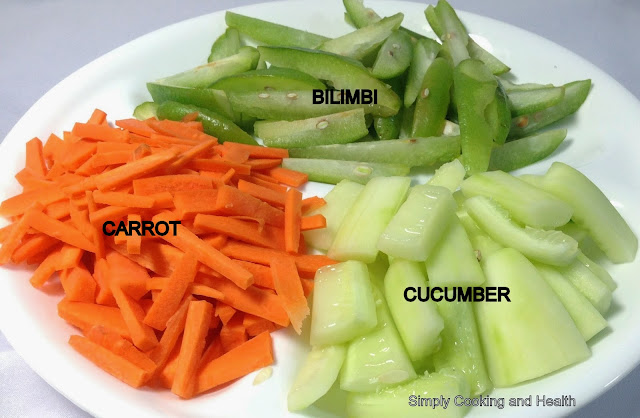 Vegetables used for Sweet and sour bilimbi curry