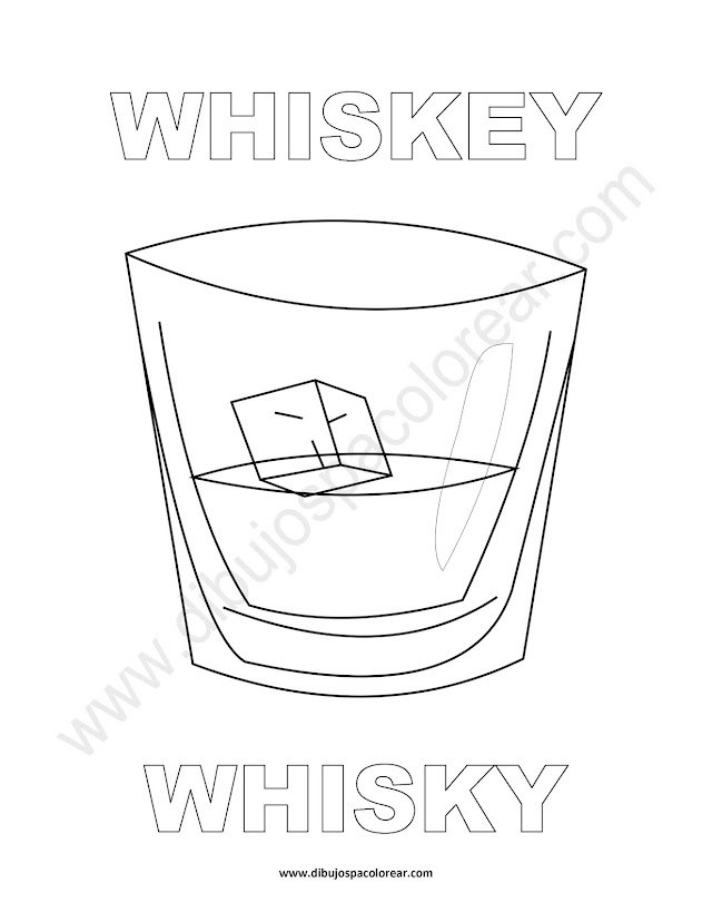 Dibujos Inglés - Español con W: Whiskey - Whisky