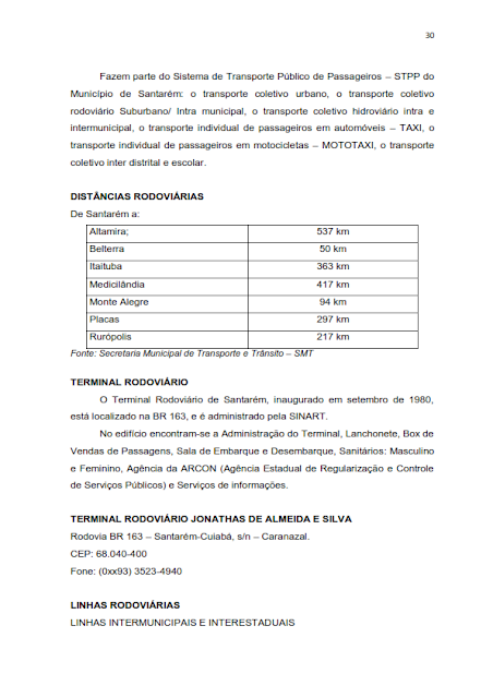 INVENTÁRIO DA OFERTA E INFRA ESTRUTURA TURÍSTICA DE SANTARÉM – PARÁ – AMAZÔNIA – BRASIL - 2010 / ANO BASE 2010