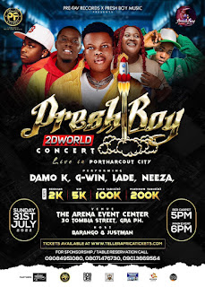 [Event] PreshBoy 2Dworld concert - Live in portharcourt city - See details & Buy tickets