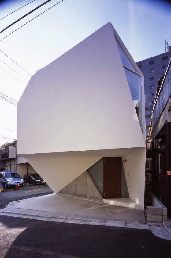 House of White Mineral Reflexion with Combine Rectangle and Hexagon Design