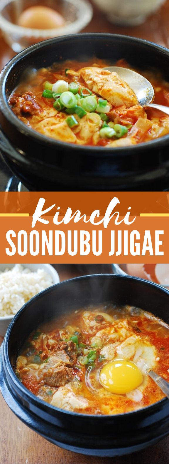 Kimchi Soondubu Jjigae (Soft Tofu Stew) #dinner #soup