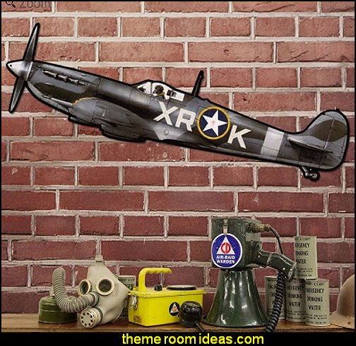 Spitfire Fighter Plane Sign   Army Theme bedrooms - Army Room Decor - Military bedrooms camouflage decorating - Marines decor boys army rooms - camo themed rooms - Military Soldier - Uncle Sam Military home decor - Airforce Rooms - military aircraft bedroom decorating ideas - boys army bedroom ideas - Navy themed decorating
