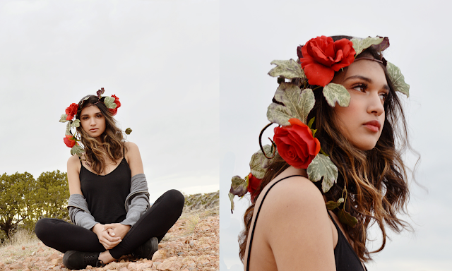 hippie flower crowns bohemian models